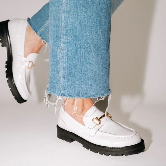 Steve Madden 🆕 White Mistor Leather Loafers. Size 9. - Picture 7 of 8